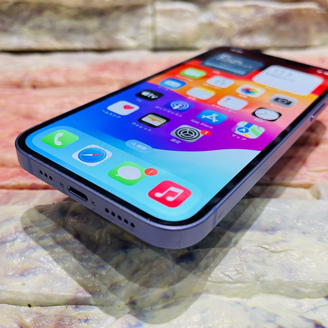 SIMフリー iPhone12 128GB パープル 電池良好