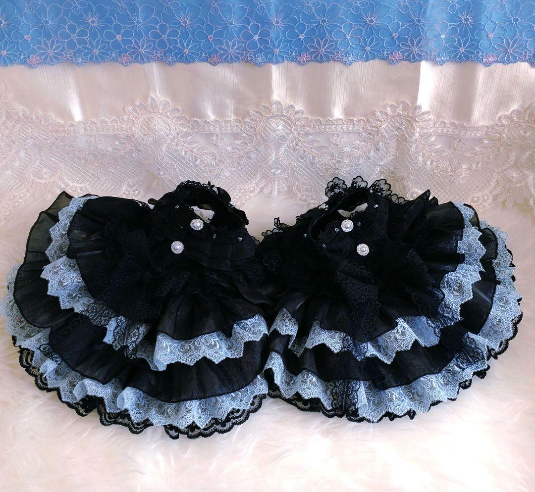 オーダー犬服♡犬服♡ハンドメイド犬服♡ドレス犬服♡黒♡ブルー
