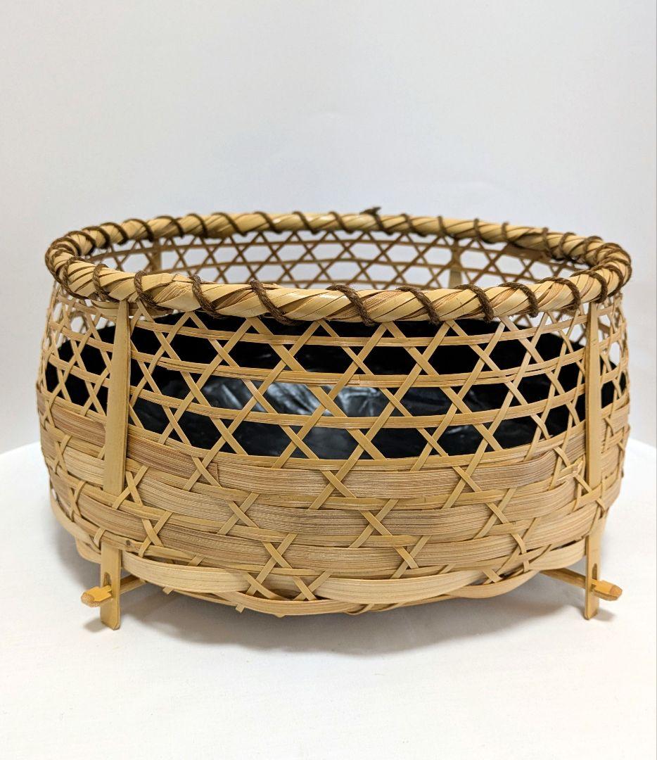 炭斗　鵜篭炭斗　淡々斎好み 島田竹宝斎作