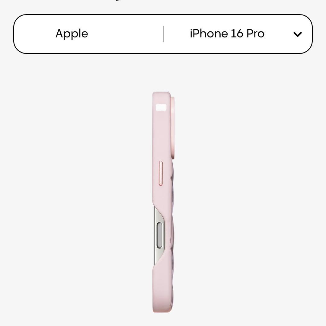 iPhone 16 Pro用リボン模様シリコンケース