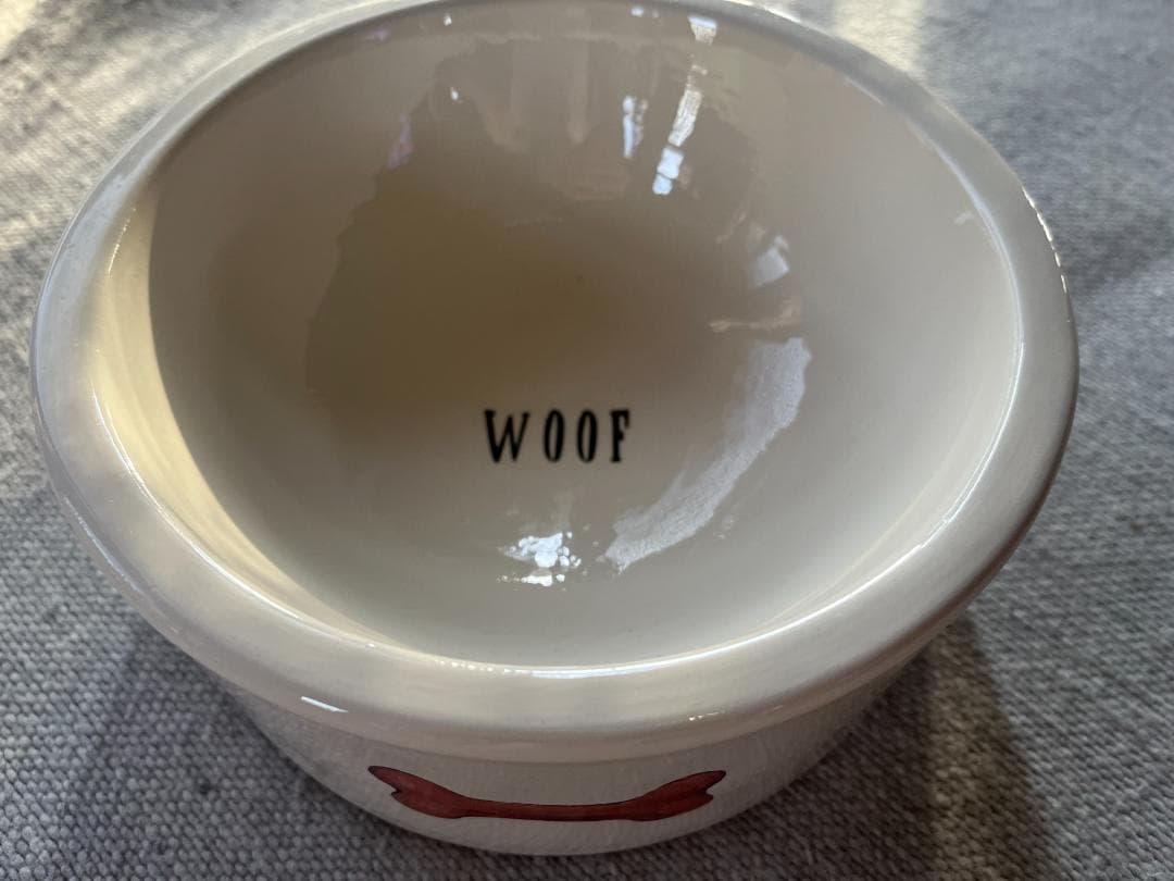 creativeco-op　犬用陶器食器セット（ごはんとお水用）　SALE！