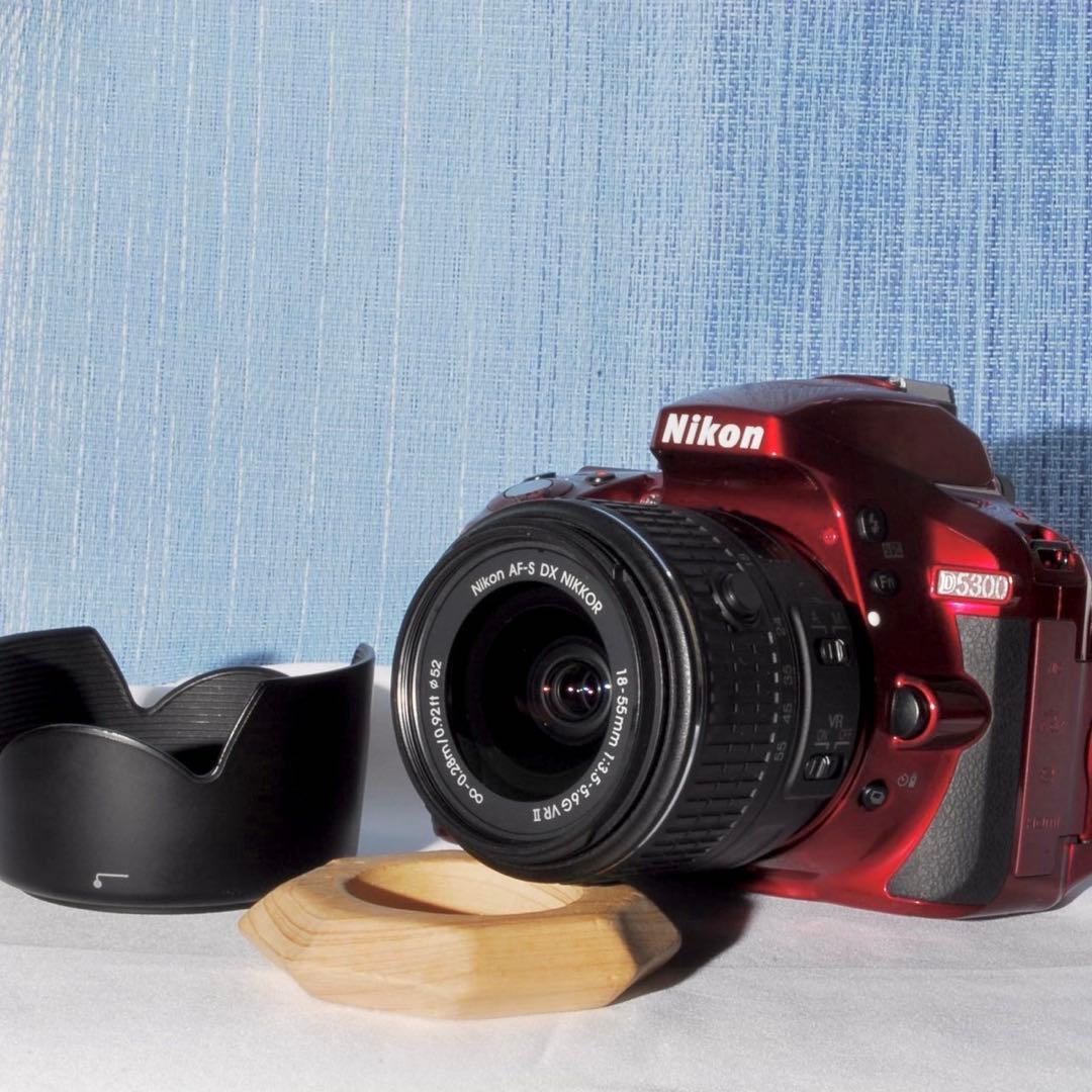 ✨Wi-Fi搭載モデル！レアカラー✨レッド✨D5300Ｗレンズキット✨