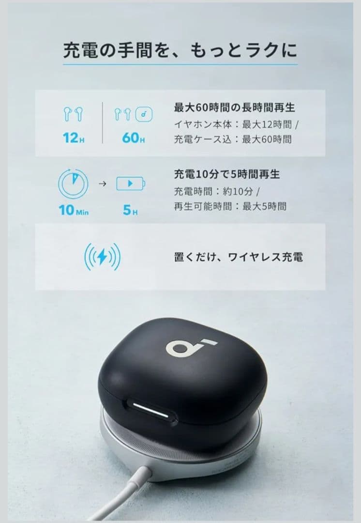 Anker Soundcore P40i ワイヤレスイヤホン オフホワイト