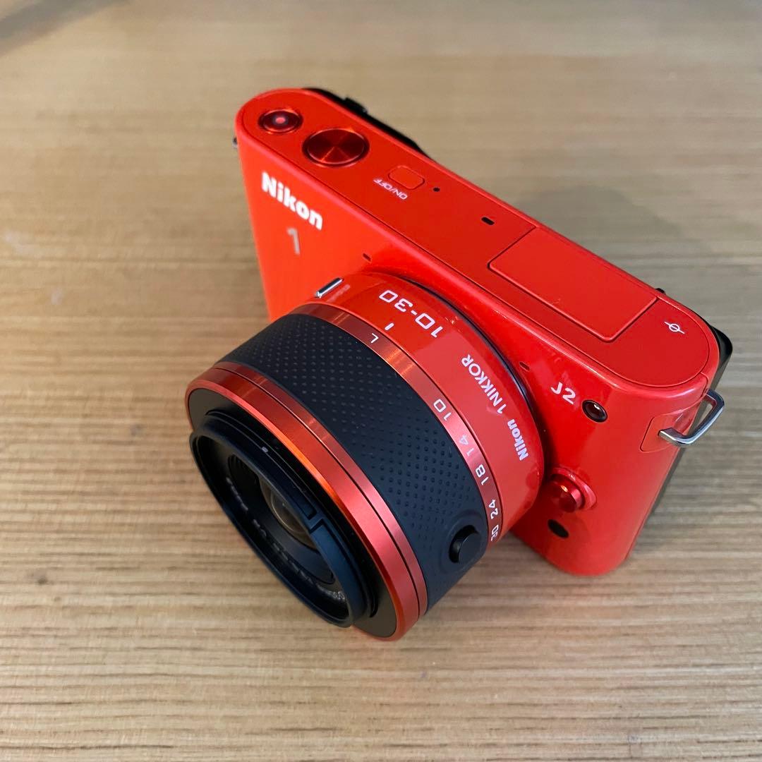 Nikon1 J2 ミラーレス一眼 ニコン オレンジ レンズキット