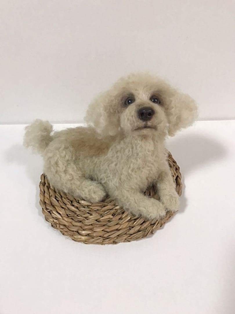 羊毛フェルト　リアルの犬　sold