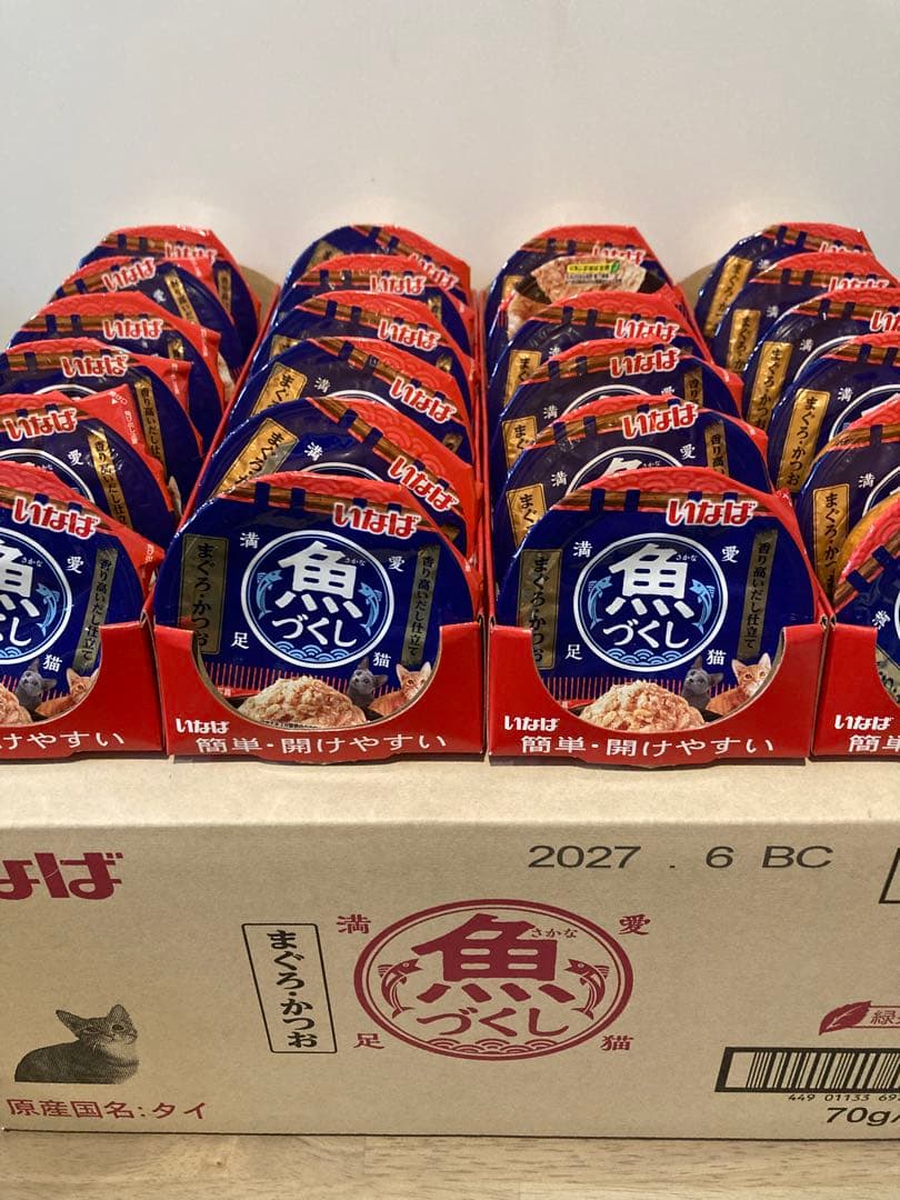 いなばウェットフード「魚づくしカップ」まくろ・かつお味（48×2ケース）計96個