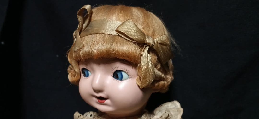 三越ドール　フラーティアイ　約45ｃｍ　大正　昭和　サクラビスク　人形