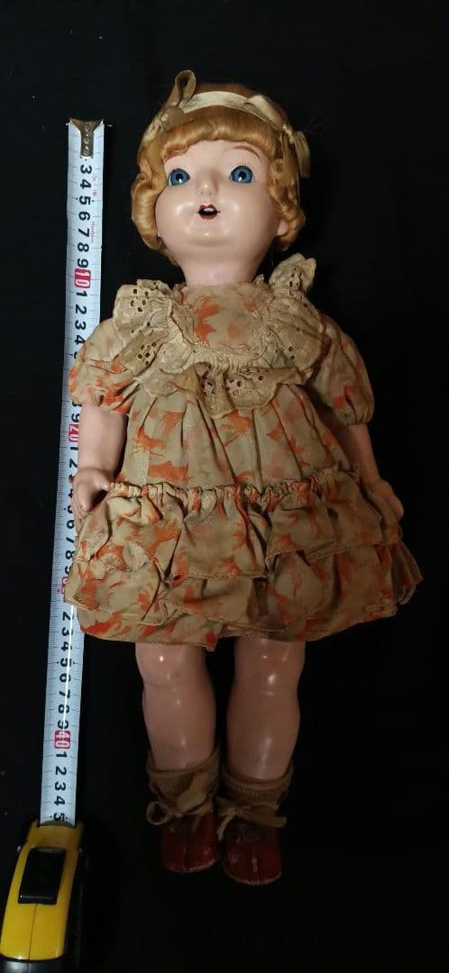 三越ドール　フラーティアイ　約45ｃｍ　大正　昭和　サクラビスク　人形