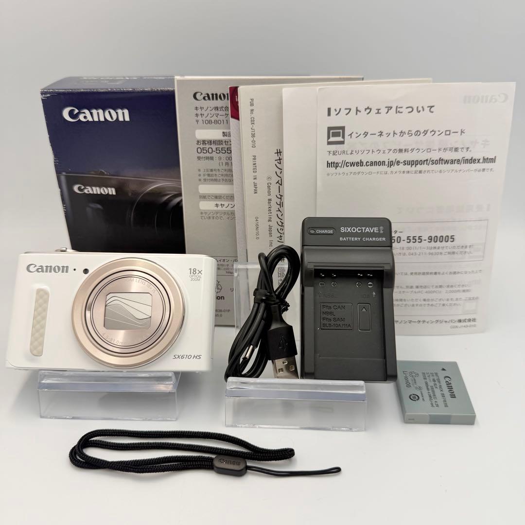 【動作確認済み】Canon PowerShot SX610 HS ホワイト 箱付