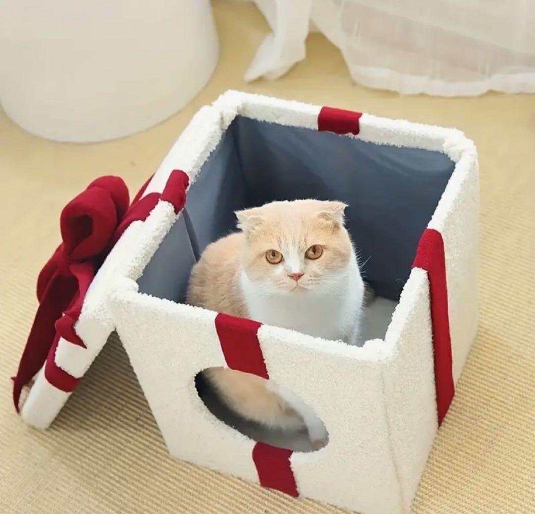 タイムセール⭕️プレゼントボックス型　ペットハウス