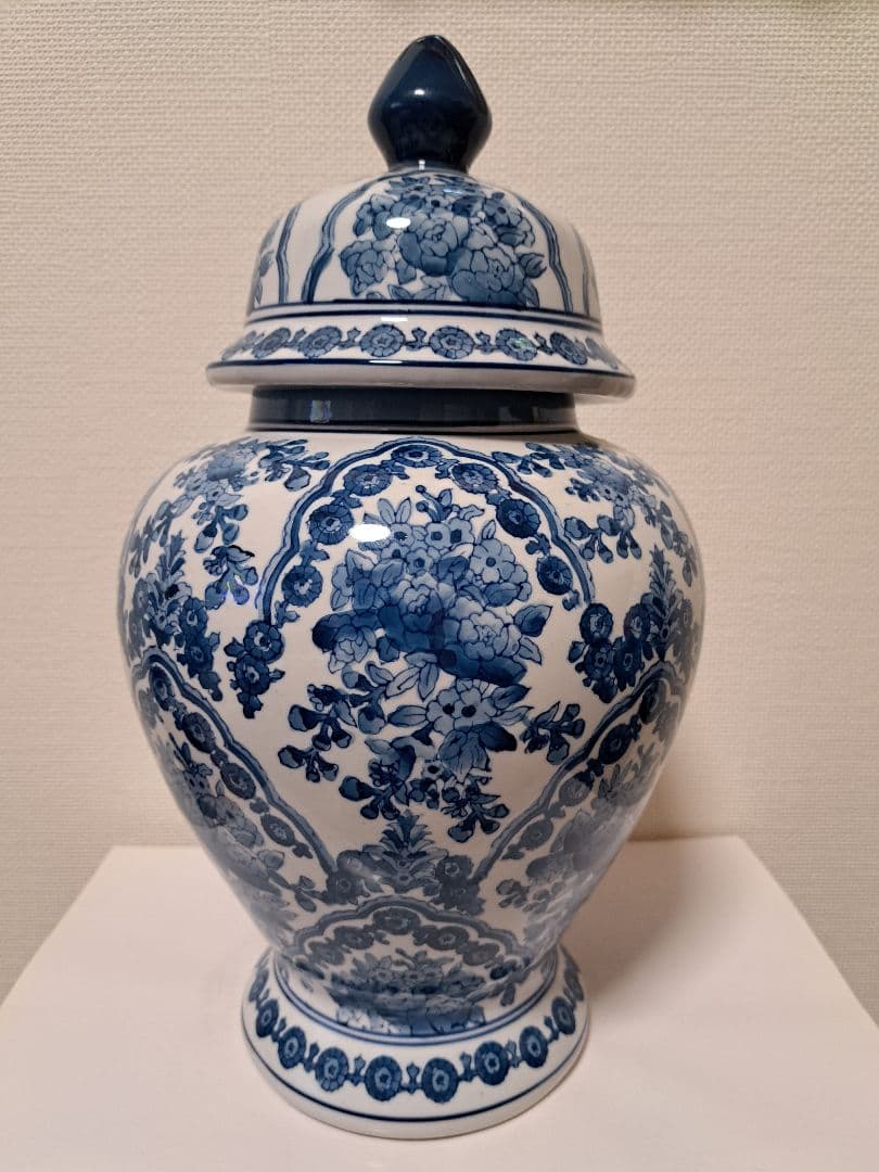 沈降壺 コバルト染付け 中国工芸