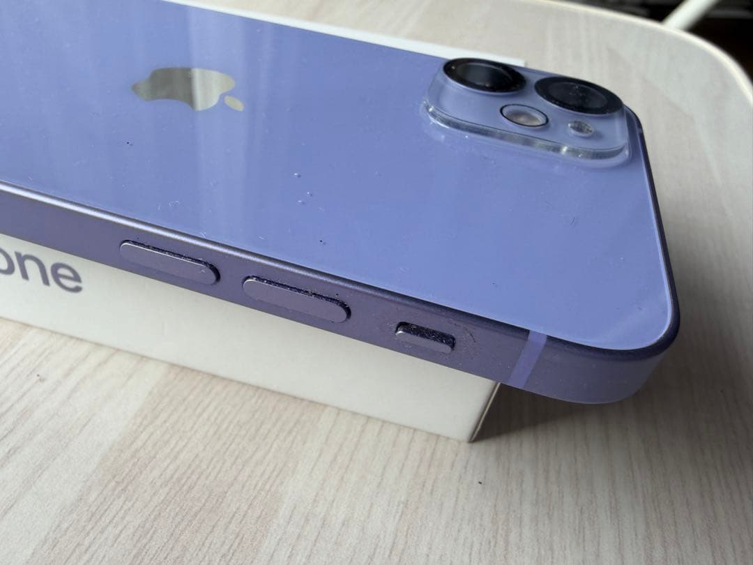 Apple iPhone 12mini 128GB パープル 本体 新フィルム付