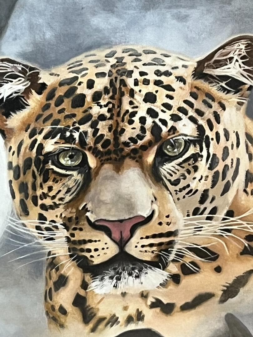 シルクスクリーン　「アメリカ　ビッグ５」動物画 額装済み