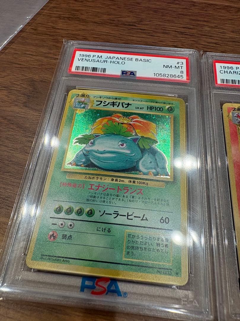 PSA8 旧裏　御三家セット　かえんリザードン　フシギバナ　カメックス