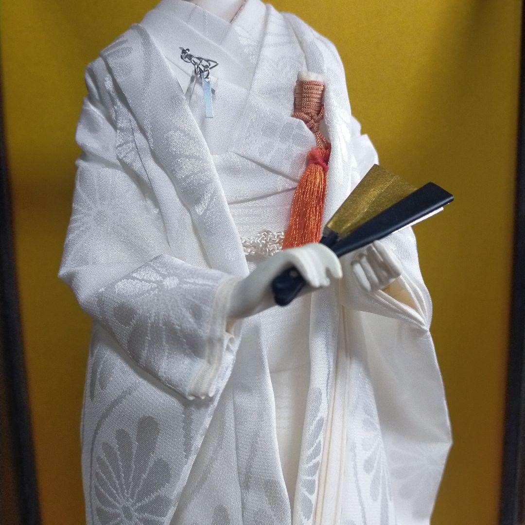 日本人形 白無垢　花嫁　ガラスケース入り　昭和レトロ