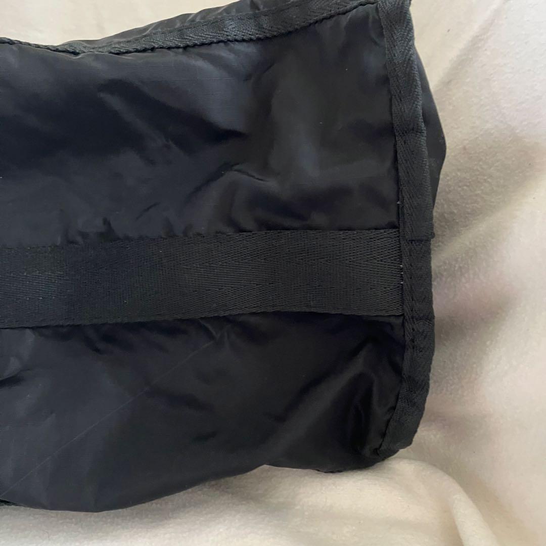 【美品】LeSportsac レスポ　 黒　ボストンバッグ　大容量　2way鍵付