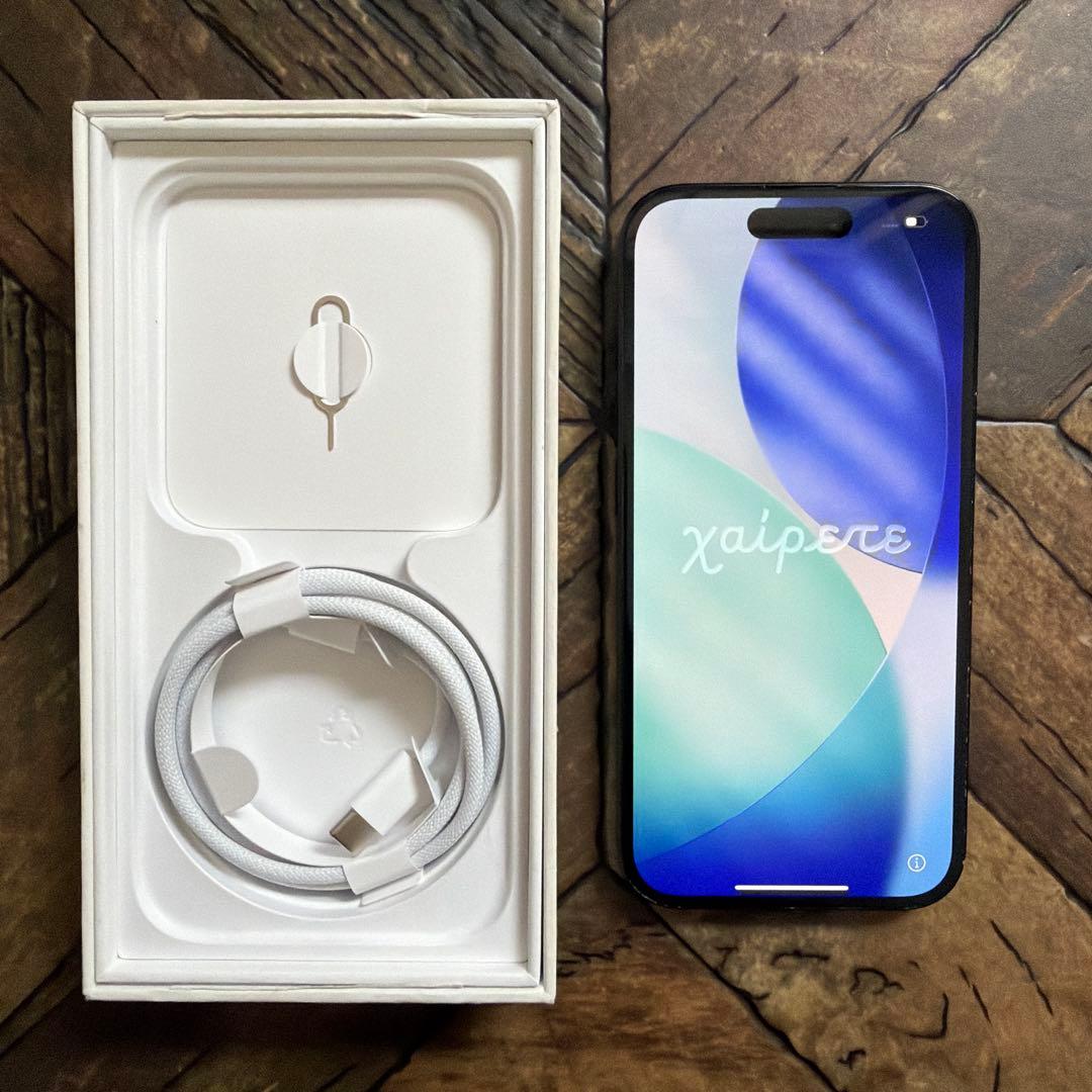 【美品】iPhone15 ブラック128GB 24時間以内発送