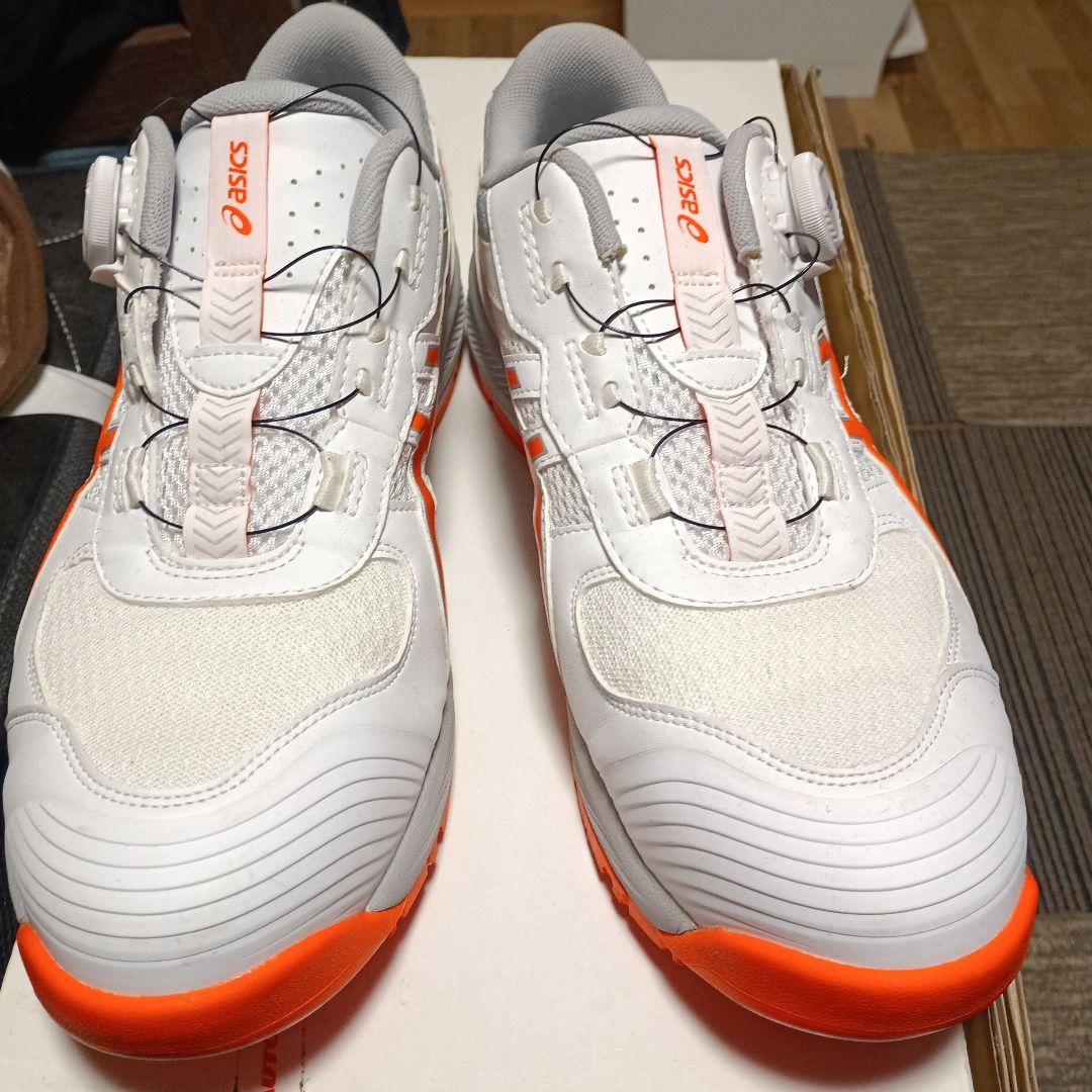 ASICS BOAシステム安全靴 ホワイト/オレンジ