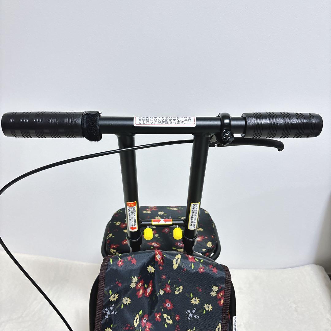幸和製作所 シルバーカー 手押し車　プチカ SICP01 黒　フラワー　花柄