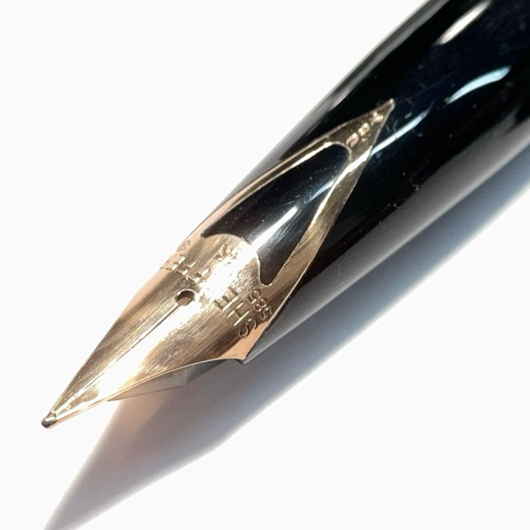 稀少 シェーファー 万年筆 デスクペン 14K 585 F 洗浄整備済