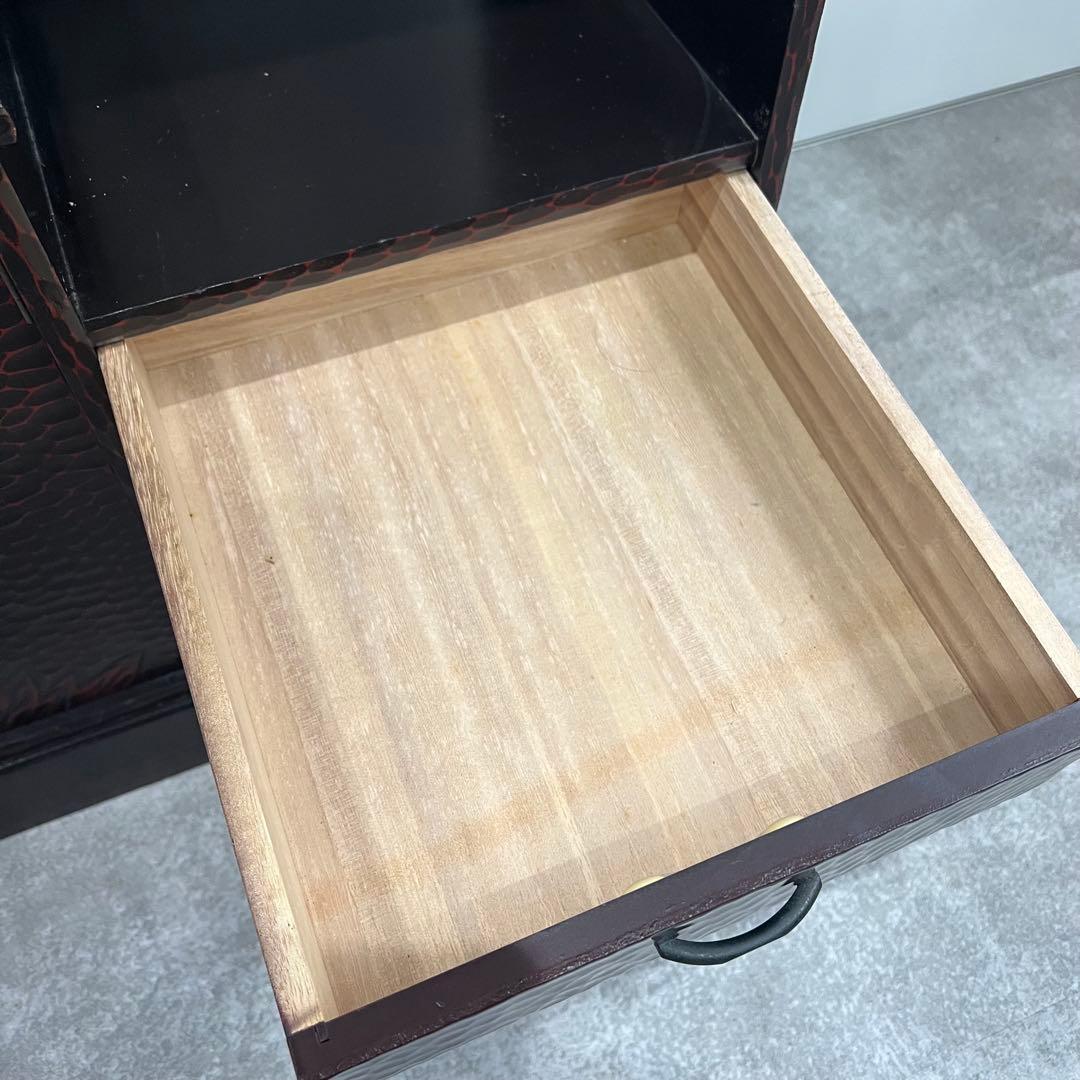 鎌倉彫刻 飾り棚 茶箪笥 和家具 昭和レトロ アンティーク 伝統工芸品