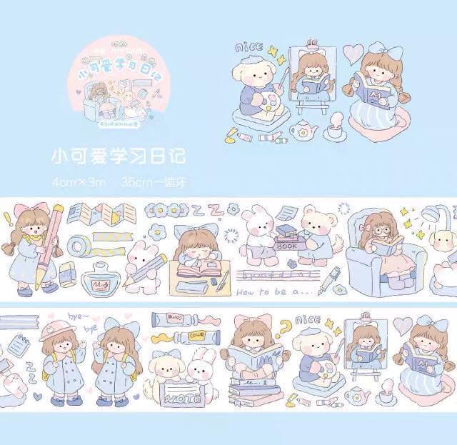 【新品6巻セット】MOCARD 海外マステ 少女 人物マステ レトロガール
