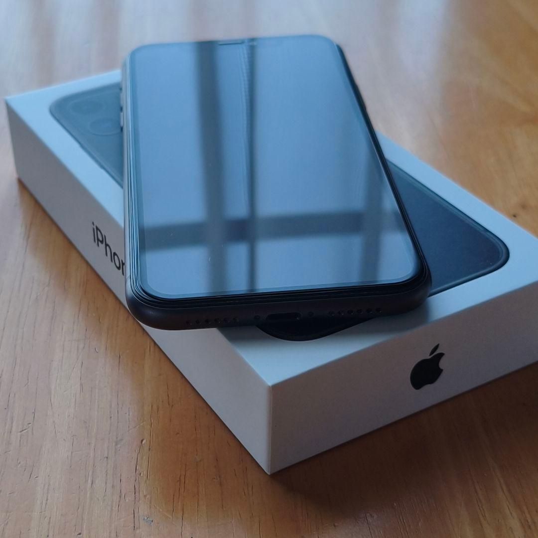 iPhone11 128GB ブラック SIMフリー 箱あり 画面割れなし