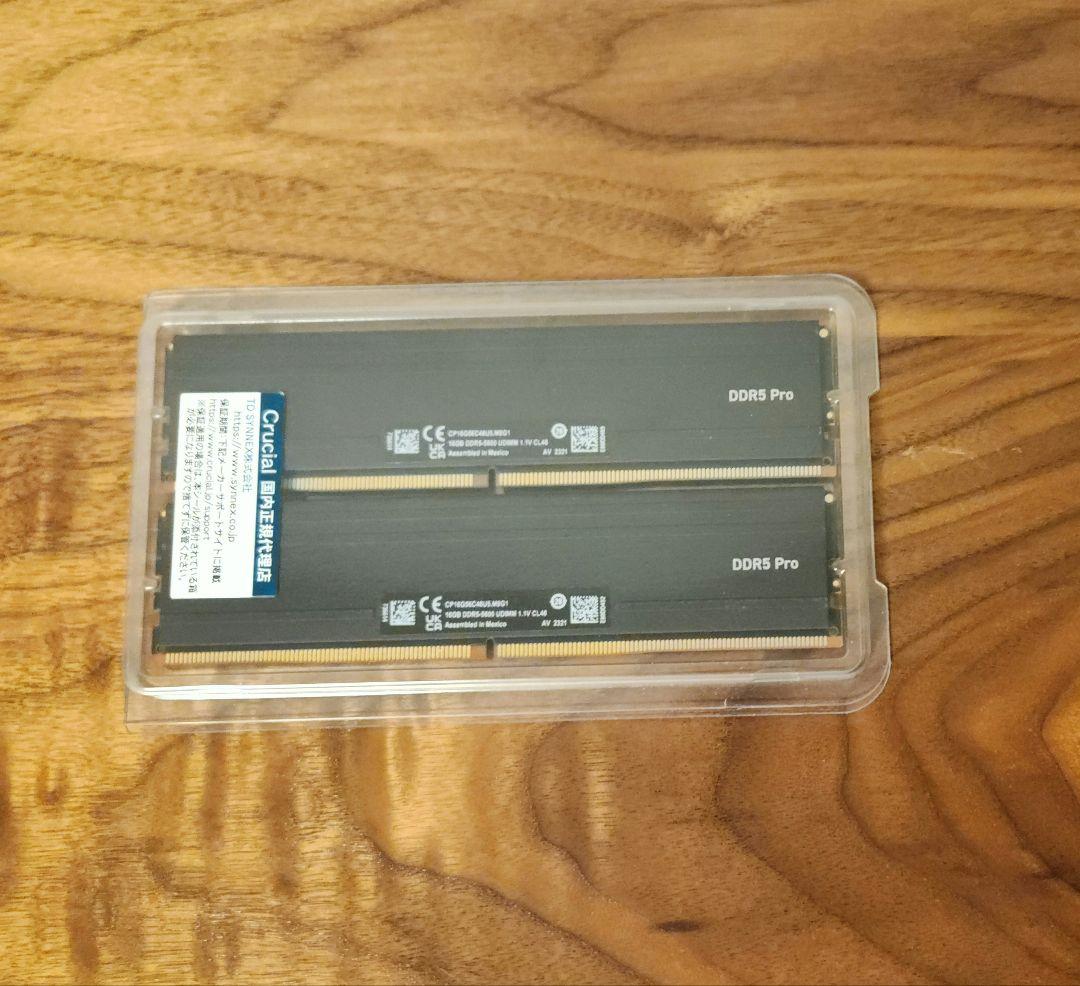 メモリー Crucial Pro 16GBx2 DDR5-5600 UDIMM