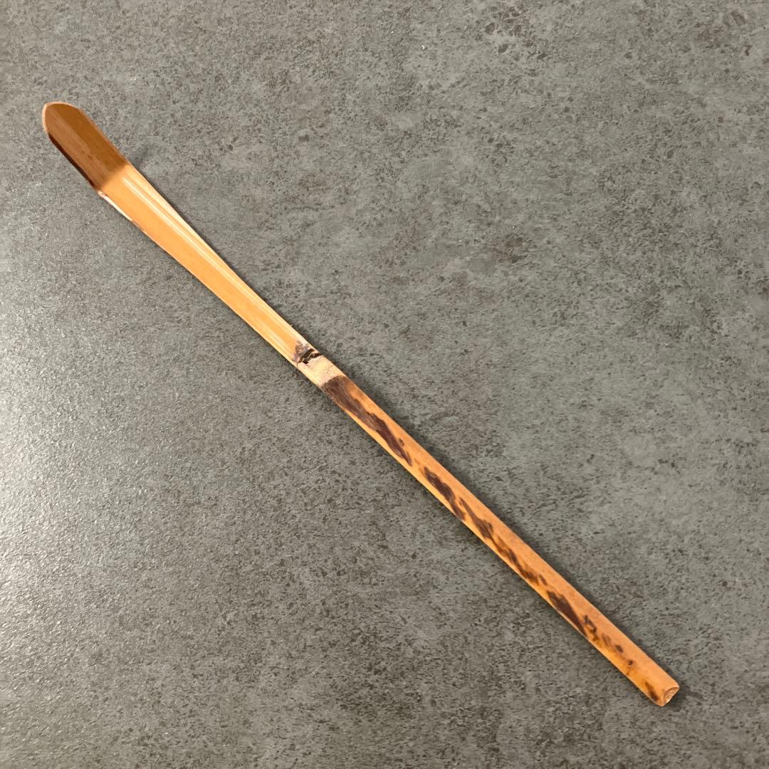 E壁 【茶道具】茶杓 銘「佳日」大徳寺派 玉龍寺 秀道和尚 筒書 共箱 レトロ