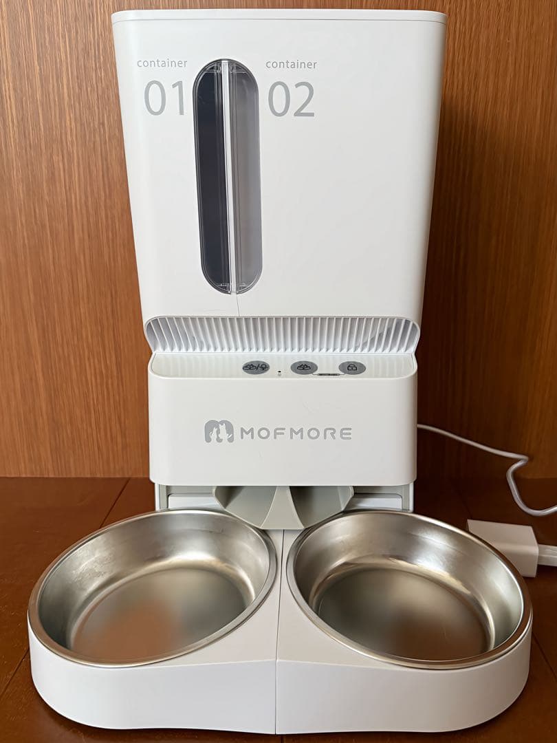 犬猫用MOFMORE 自動給餌器 2容器