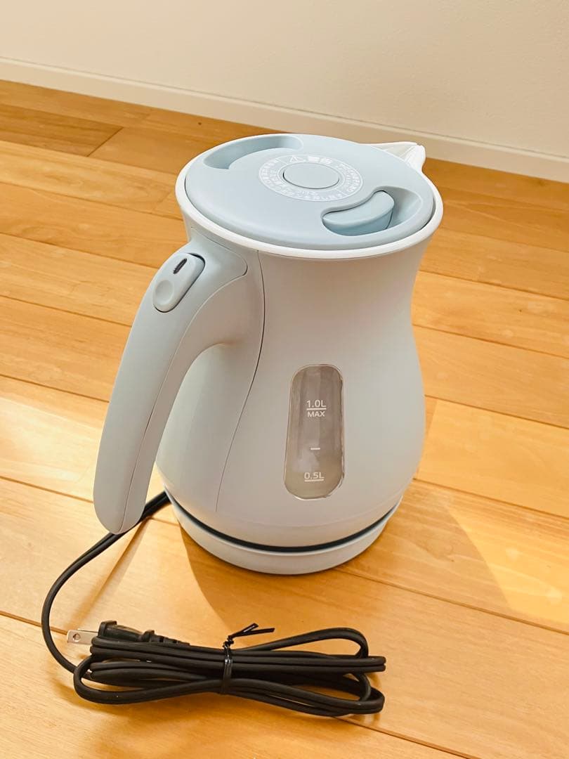 【オシャレカラー❗️新品❗️タイガー電気ケトル　1.0L★おしゃれなクラウドブルー★