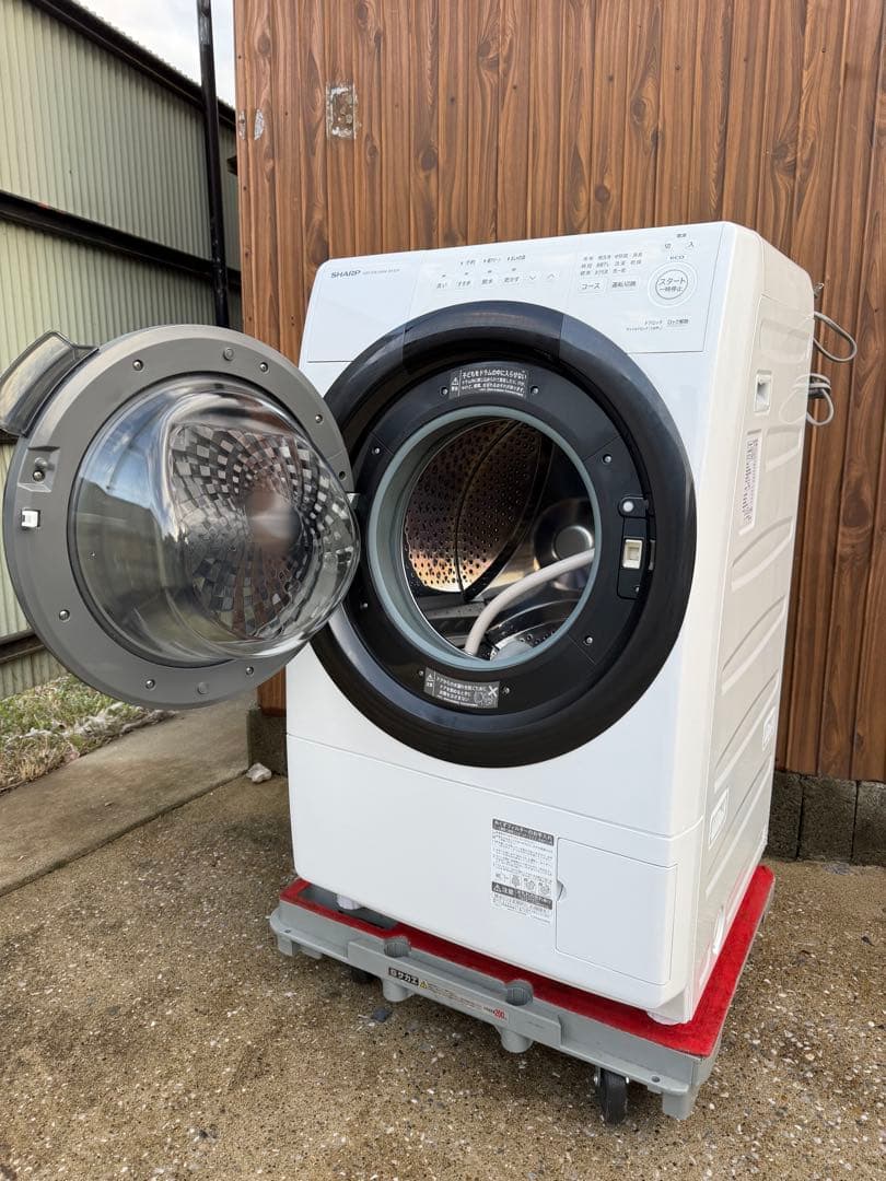 【美品3か月保証】　SHARP ドラム式 洗濯機 7kg ES-S7H-WL