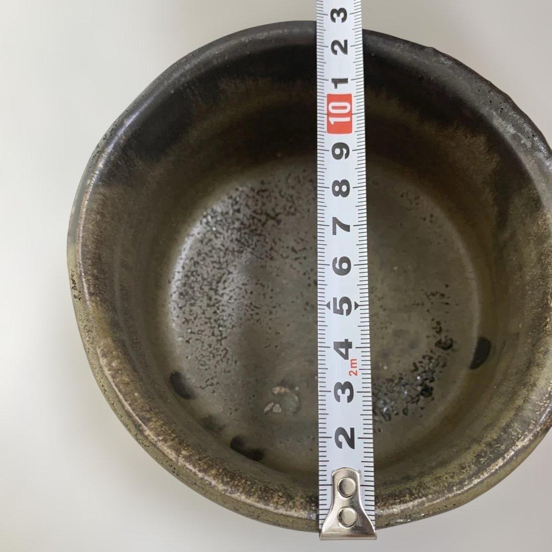 【木箱付き】焦茶色　茶盛