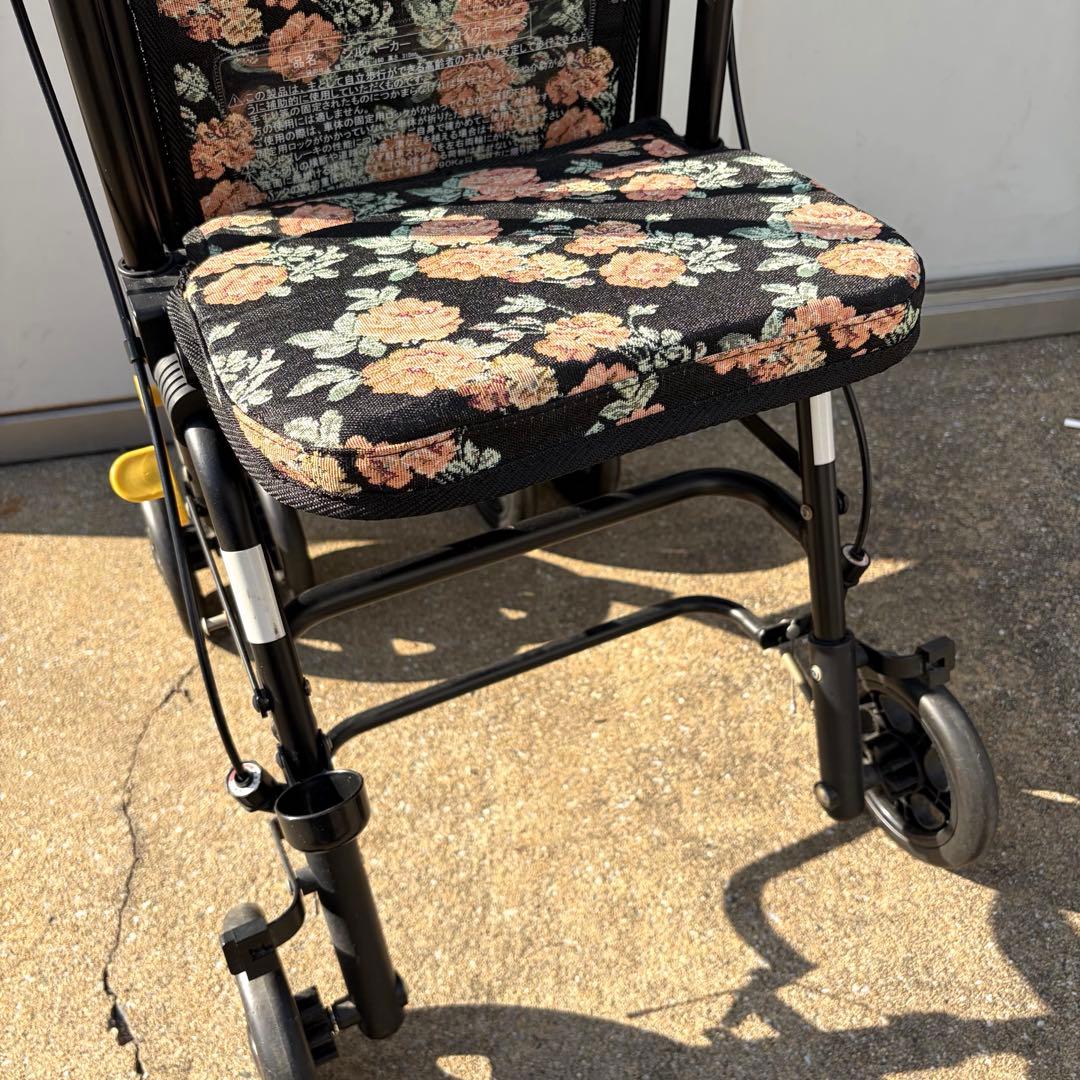 島製作所 SHIMA スカイウォーカーS シルバーカー 花柄 押し車 美品