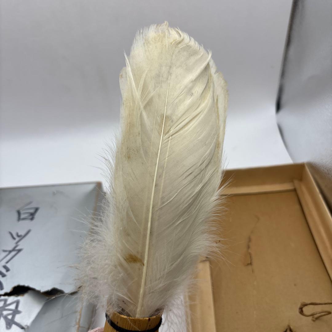 茶道具　摑羽根　白鳥