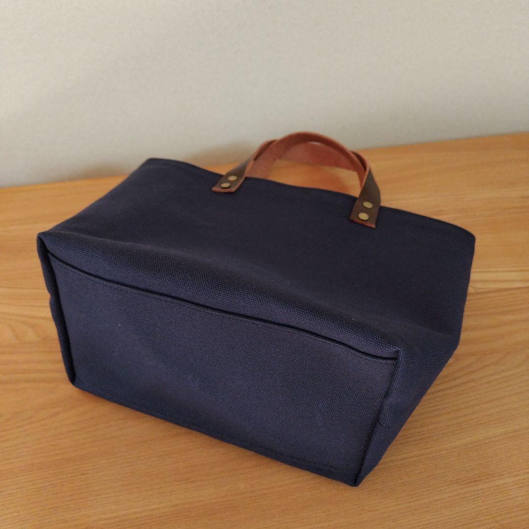 ハンドメイド、トートバック、倉敷帆布、レザーハンドル、バイカラー
