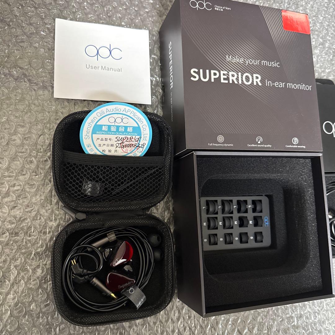 qdc SUPERIOR Vermilion Red ＋ バランス接続リケーブル