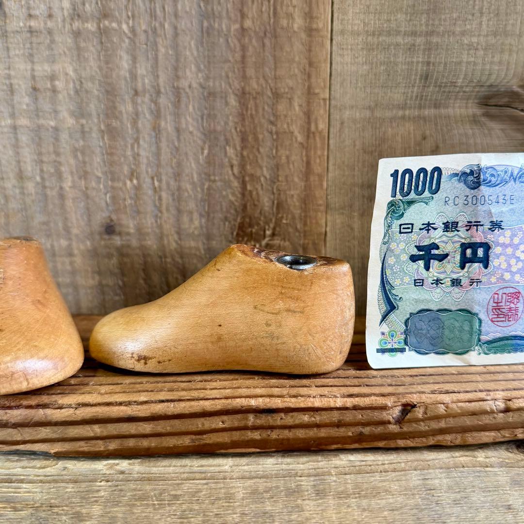 SHOE MOLD★シューモールド木製靴型9.5cmアンティークUSAビンテージ