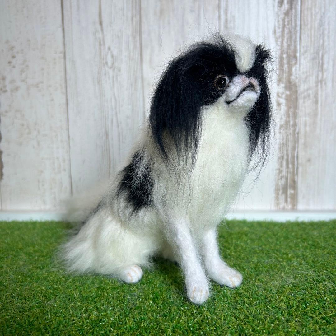 購入可能です。羊毛フェルト【狆】犬　※他にもオーダー受付中です。マック