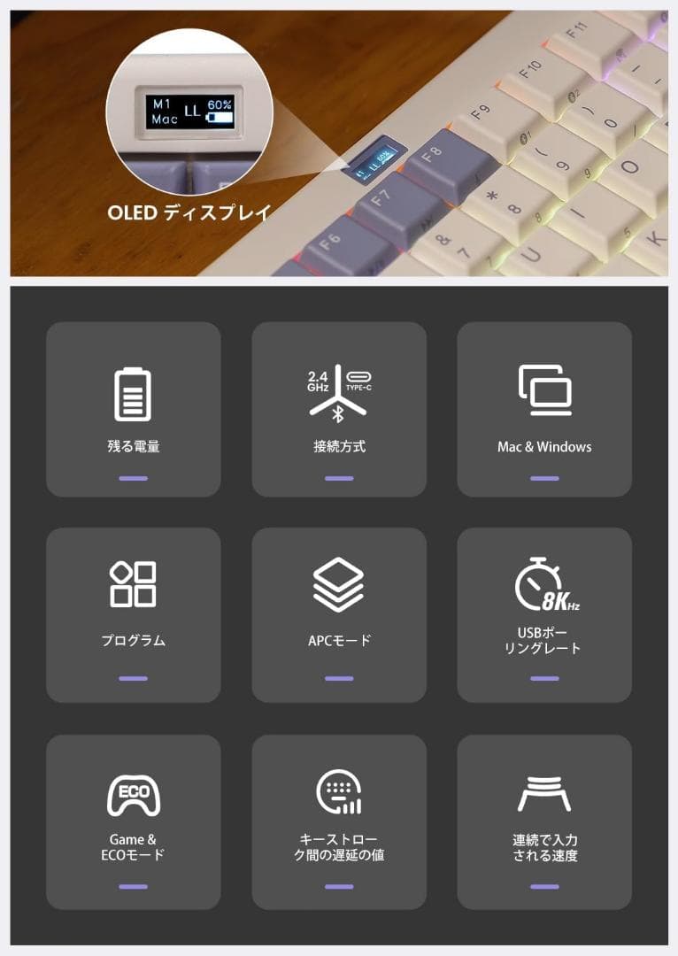 Niz L84 静電容量無接点方式 キーボード 英語配列 35g