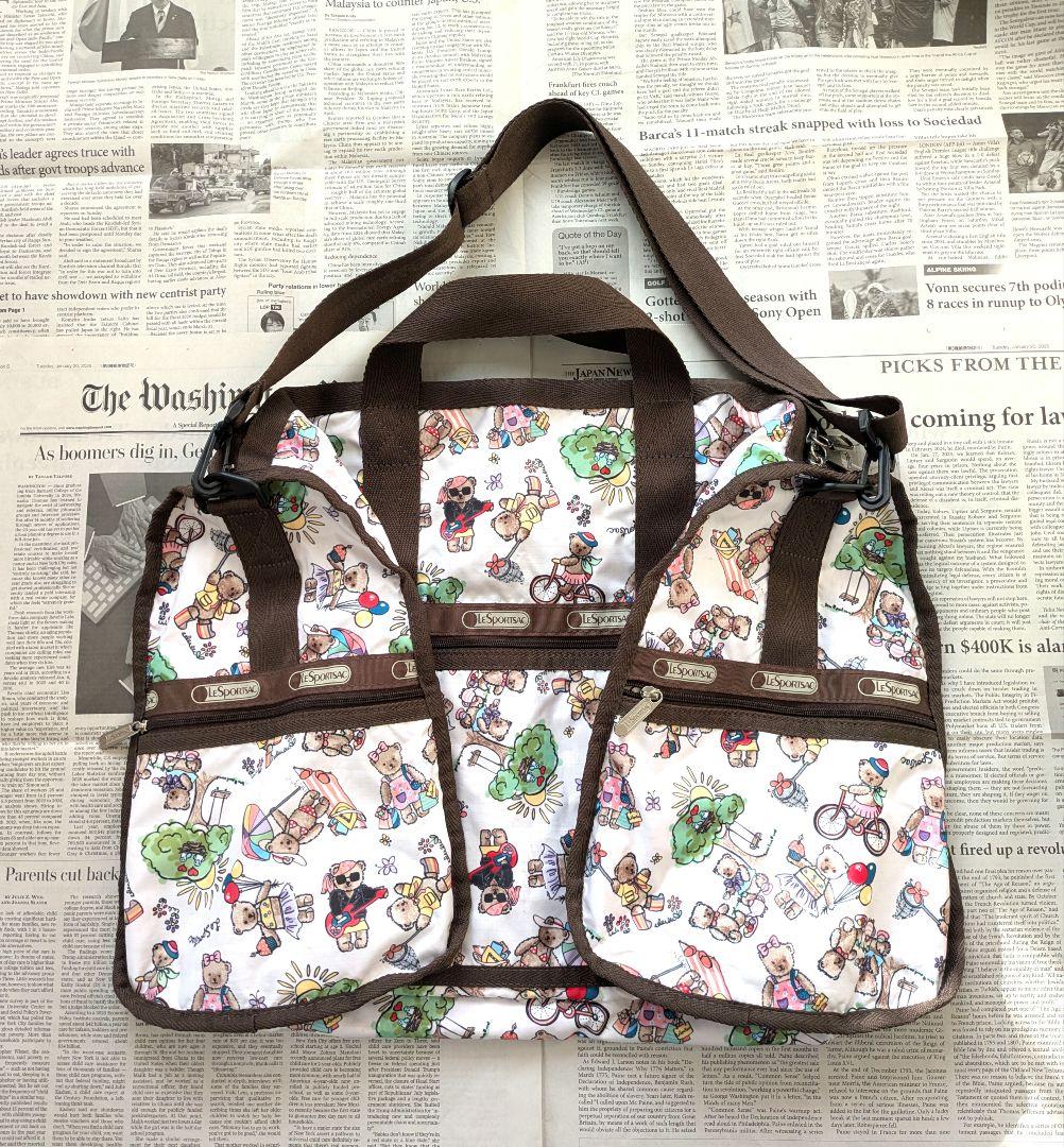 【◎良品・希少柄・Key2個付】 LeSportsac　ボストンバック Lサイズ