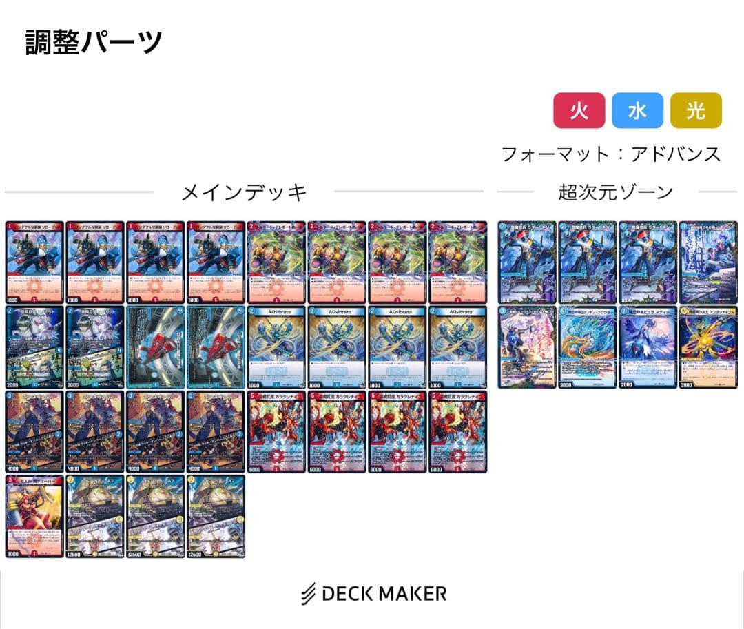 【最終値下】デュエマ　デッキ　赤青マジック　アドバンス　調整パーツ　大量