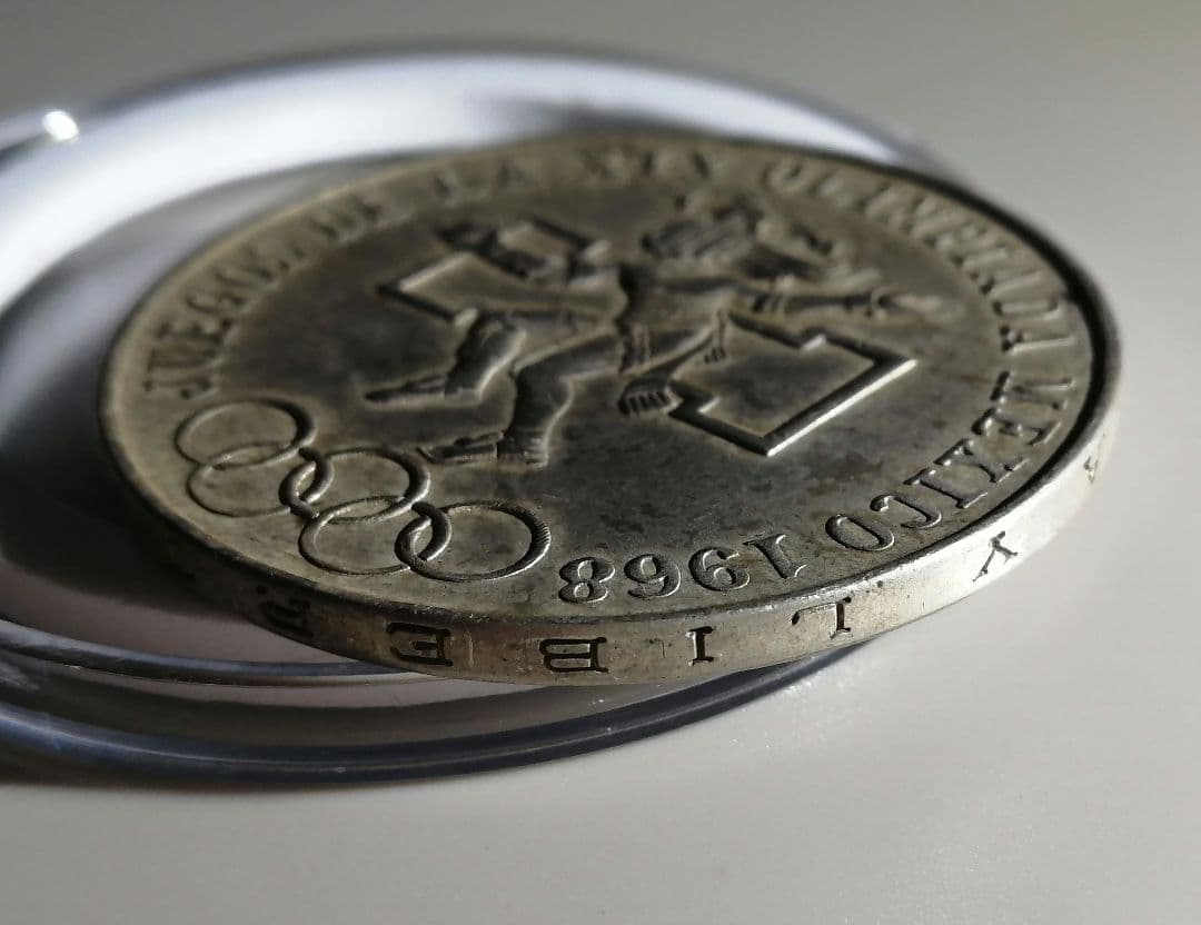 1968年メキシコオリンピック開催記念　25ペソ銀貨