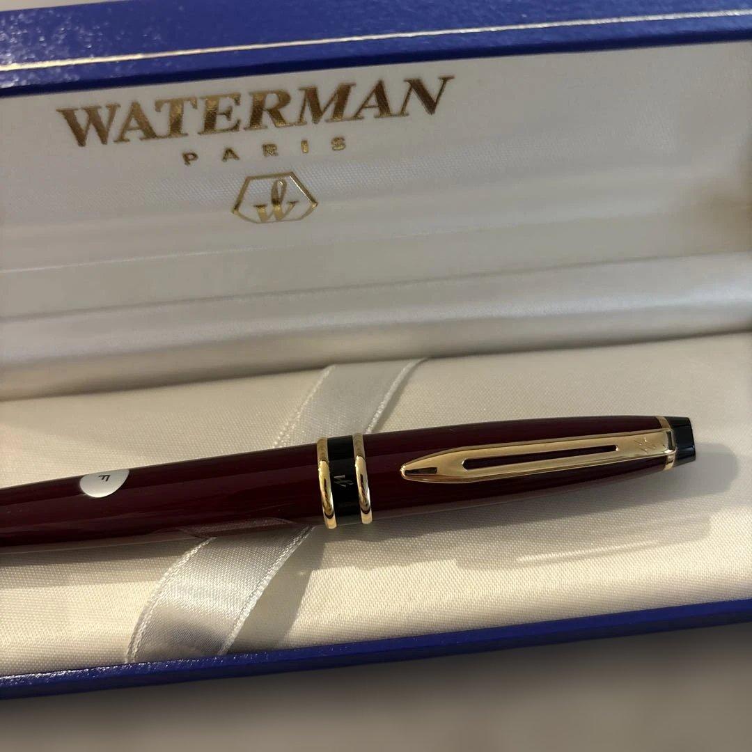 WATERMAN ウォーターマン 万年筆 ボルドー 箱付 インク付 美品