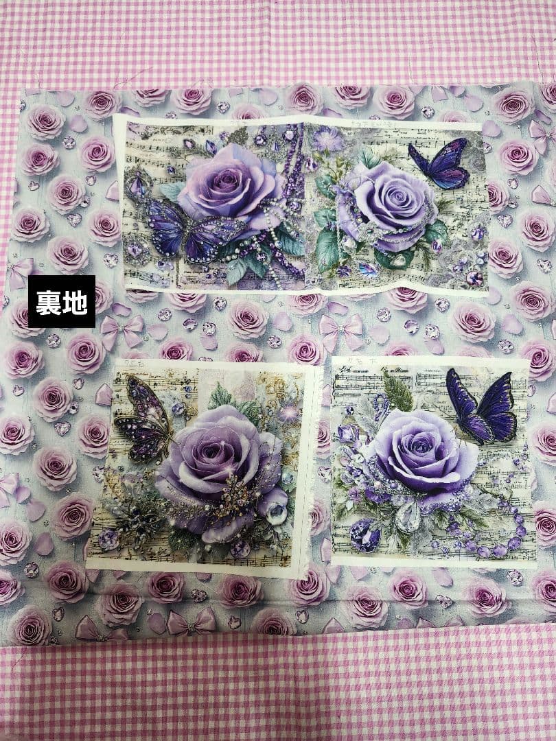 ハンドメイド、うさぎパネル生地トートバッグ