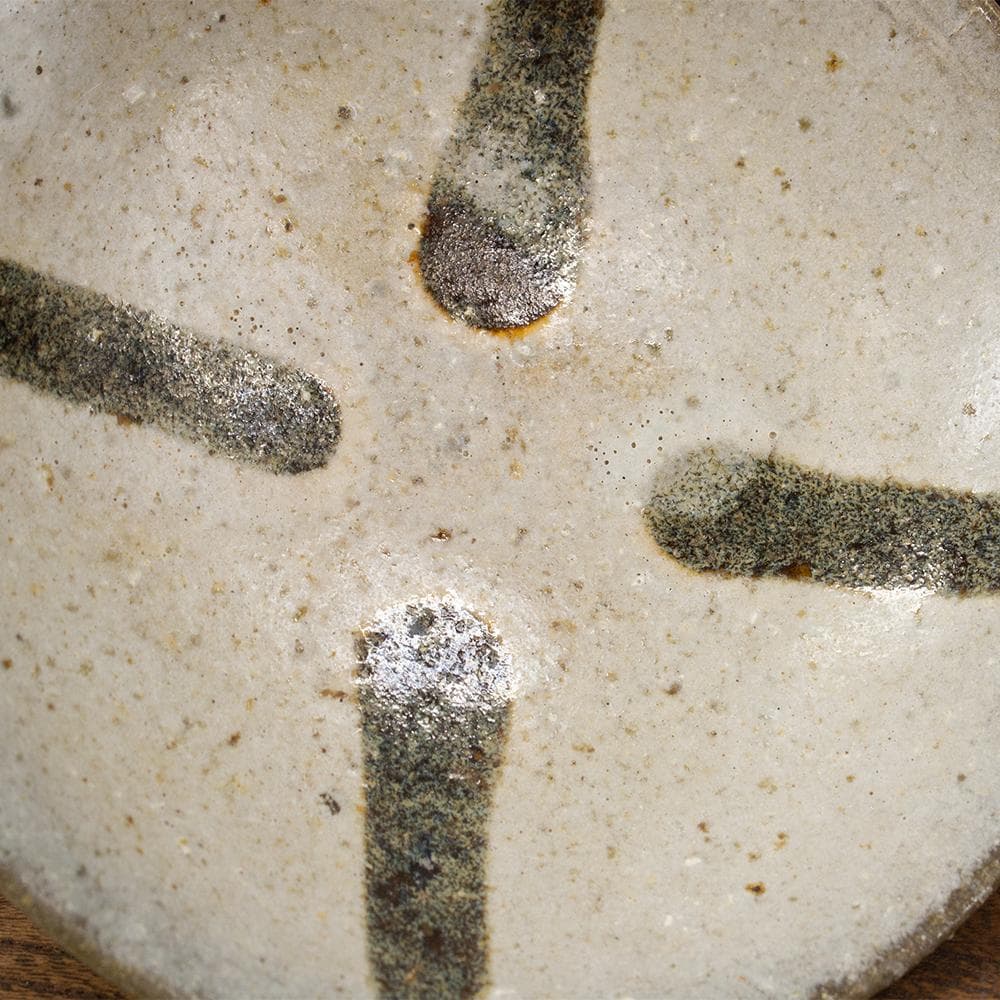 布志名焼 民芸 小皿4枚 十文字模様 昭和レトロ