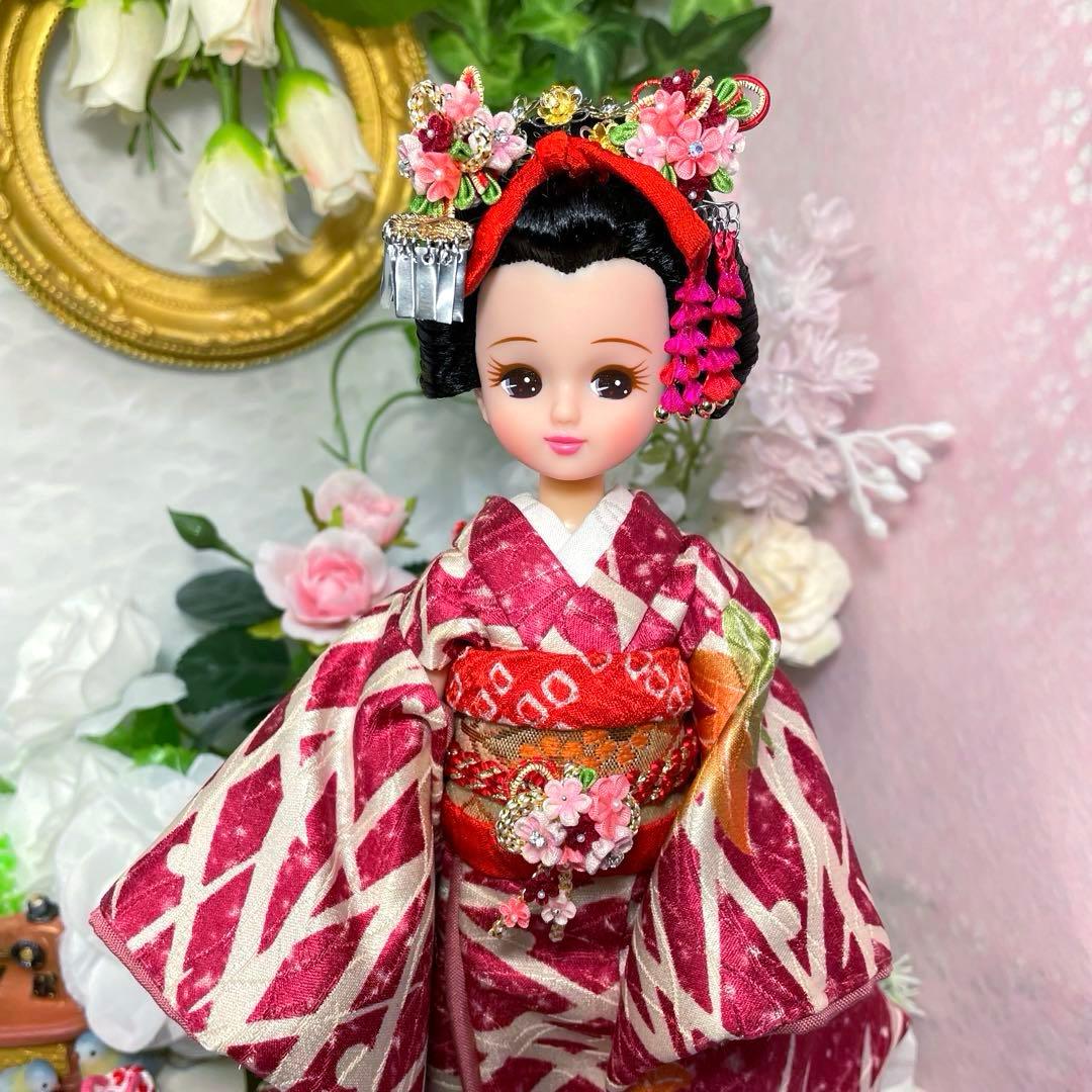 リカちゃん　日本髪風　本体 と 着物 セット　☆リユース　ハンドメイド