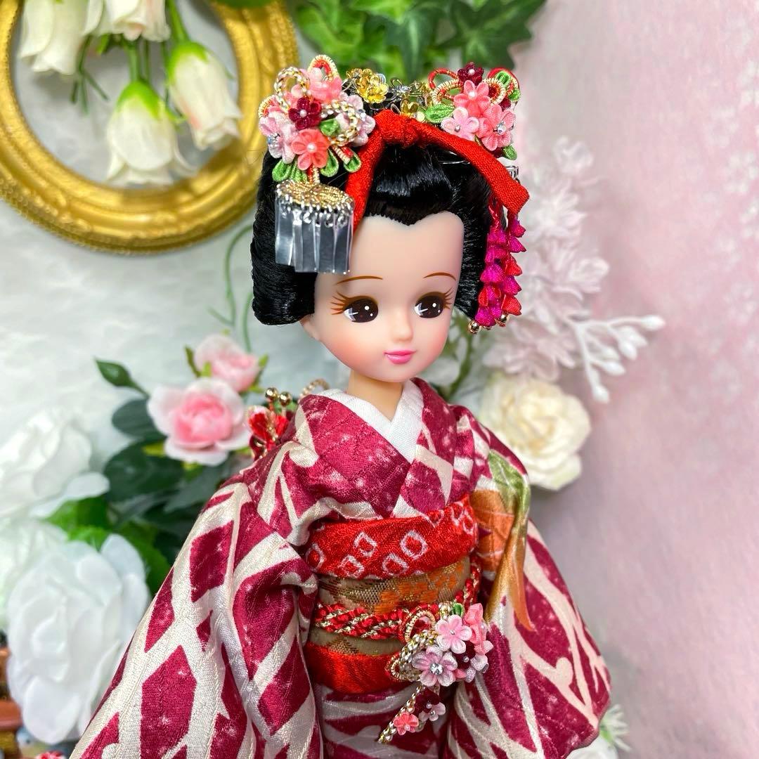 リカちゃん　日本髪風　本体 と 着物 セット　☆リユース　ハンドメイド