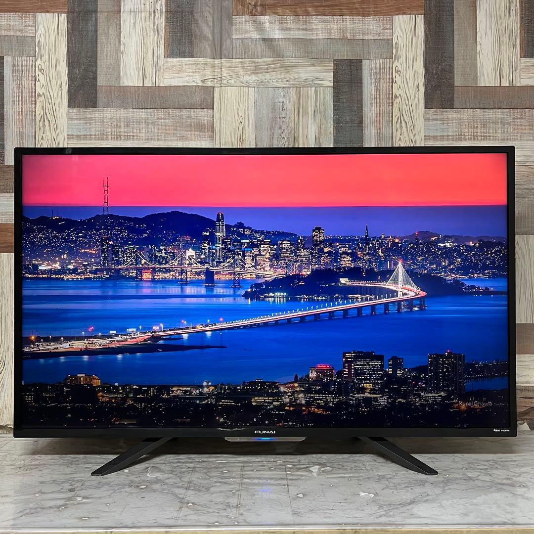 全国送料込❣️フナイ49型4KテレビHDD録画機能付YouTube、Netflix