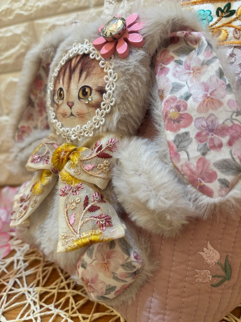 ね*】様 コヤンイサムチョン　イブル刺繍キルト&リバティ&インド刺繍リボンバッグ